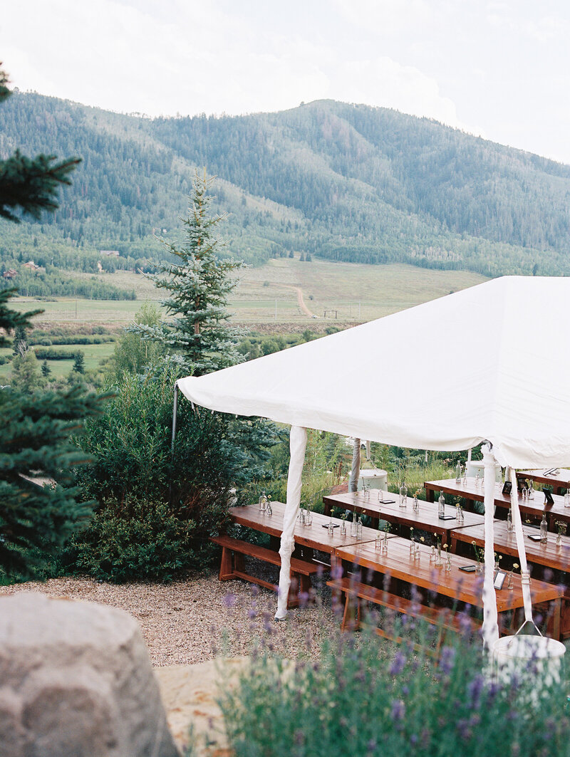 Wedding tent at Oakley Utah Wedding