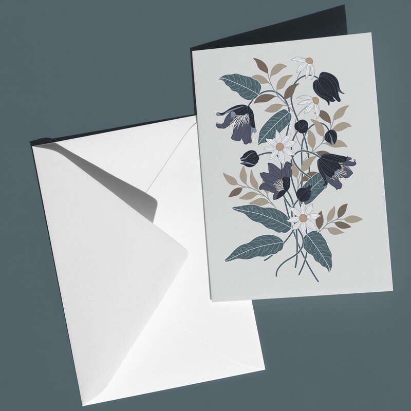These A6 blank cards are perfect for sending a thoughtful note or simply keeping in your stationery drawer for special moments. Each card showcases a unique hand-drawn design - bunch of wildflowers. - by Green Acre Designs.