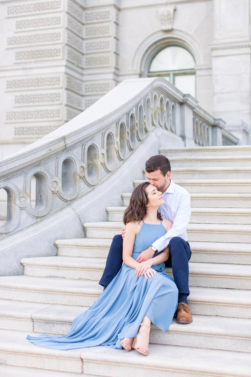 Capitol Building Engagement Session in DC with a visit to Supreme Court Building and Library of Congress | DC Wedding Photographer | Taylor Rose Photography-85
