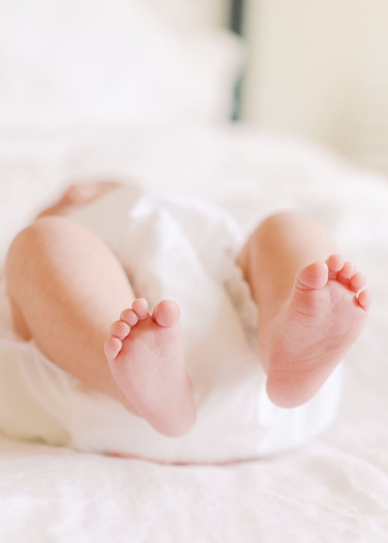 Baby feet photo at Dallas newborn photography studio