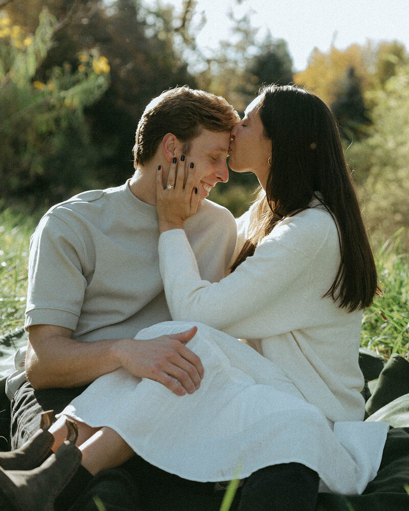 couple who had vermont engagement photos captured by elsie goodman, a vermont wedding photographer