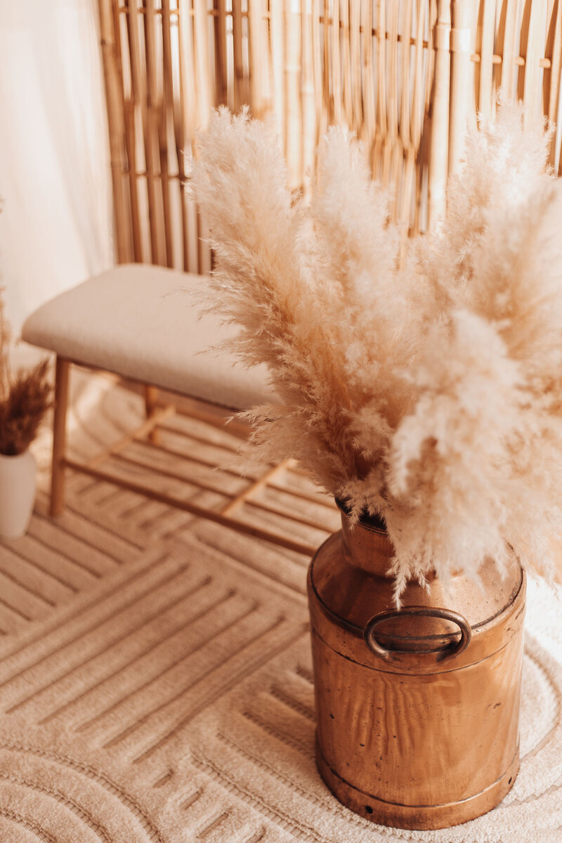 Toller hond met herfstbladeren