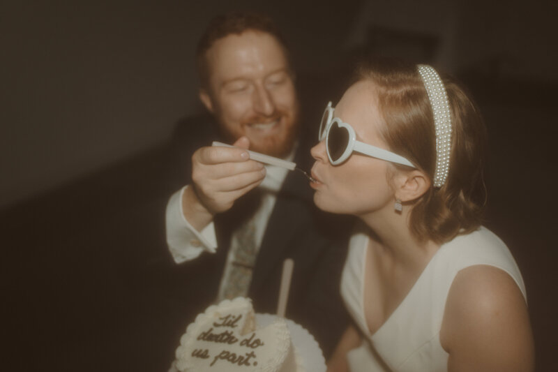 Vintage film wedding portrait wedding reception intimate wedding