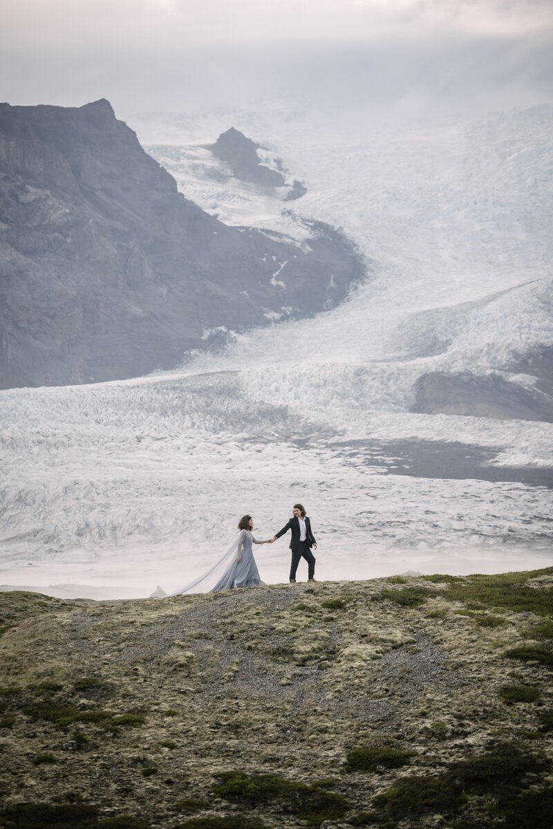 Ekra Glacier Elopement in Iceland