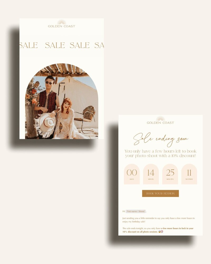 Flodesk email templates Golden Coast 7