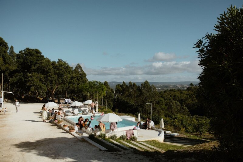 portugal wedding swimming pool