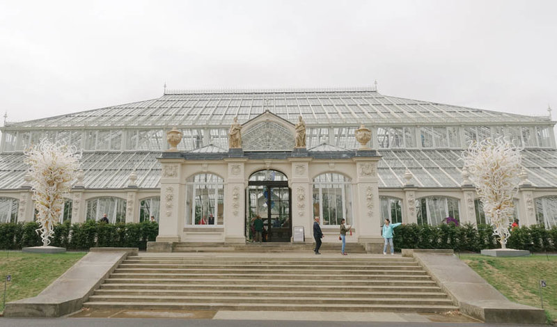 The entrance of the Temperate House at Royal Botanical Gardens, Kew
