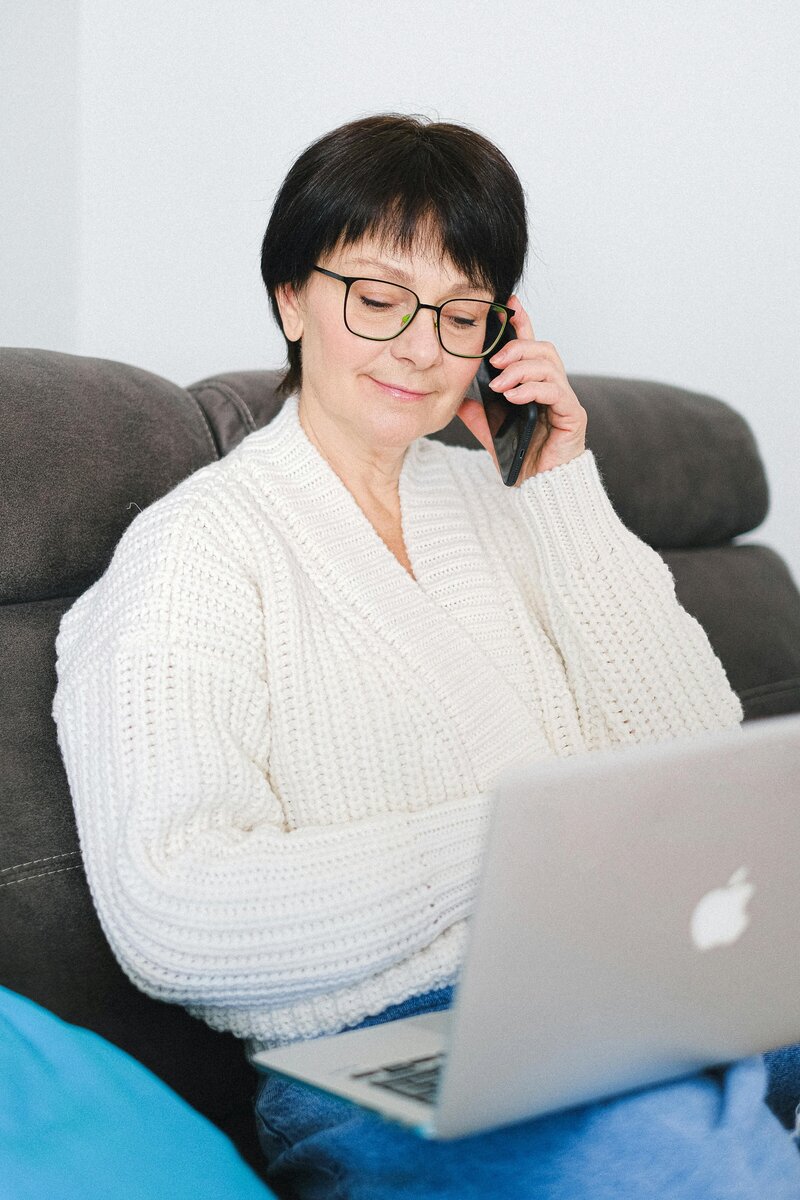 Woman on phone