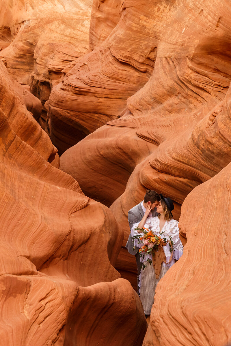 This couple eloped in Antelope Canyon in Page, Arizona/