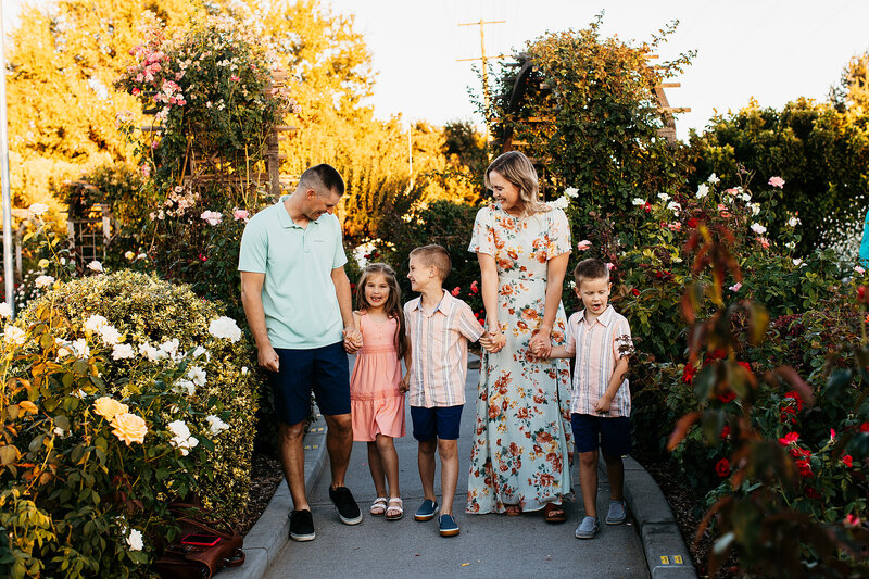 Family Photo at sunset at Candy Mountain