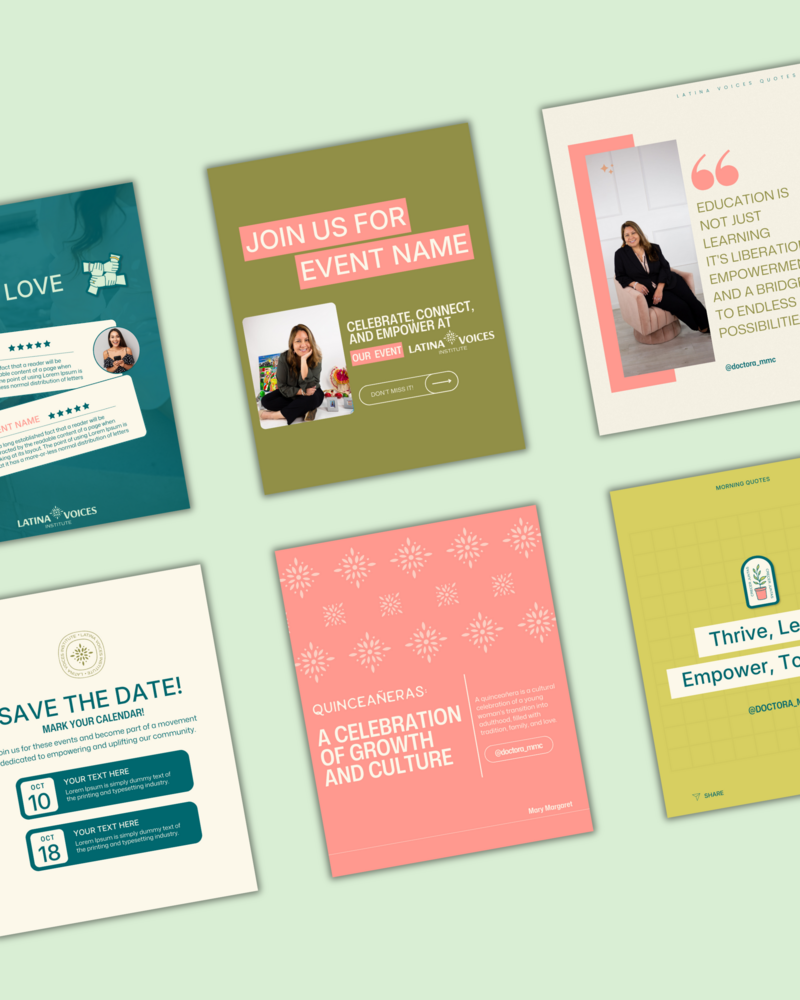 Professional small business branding with Canva templates and custom logo assets.