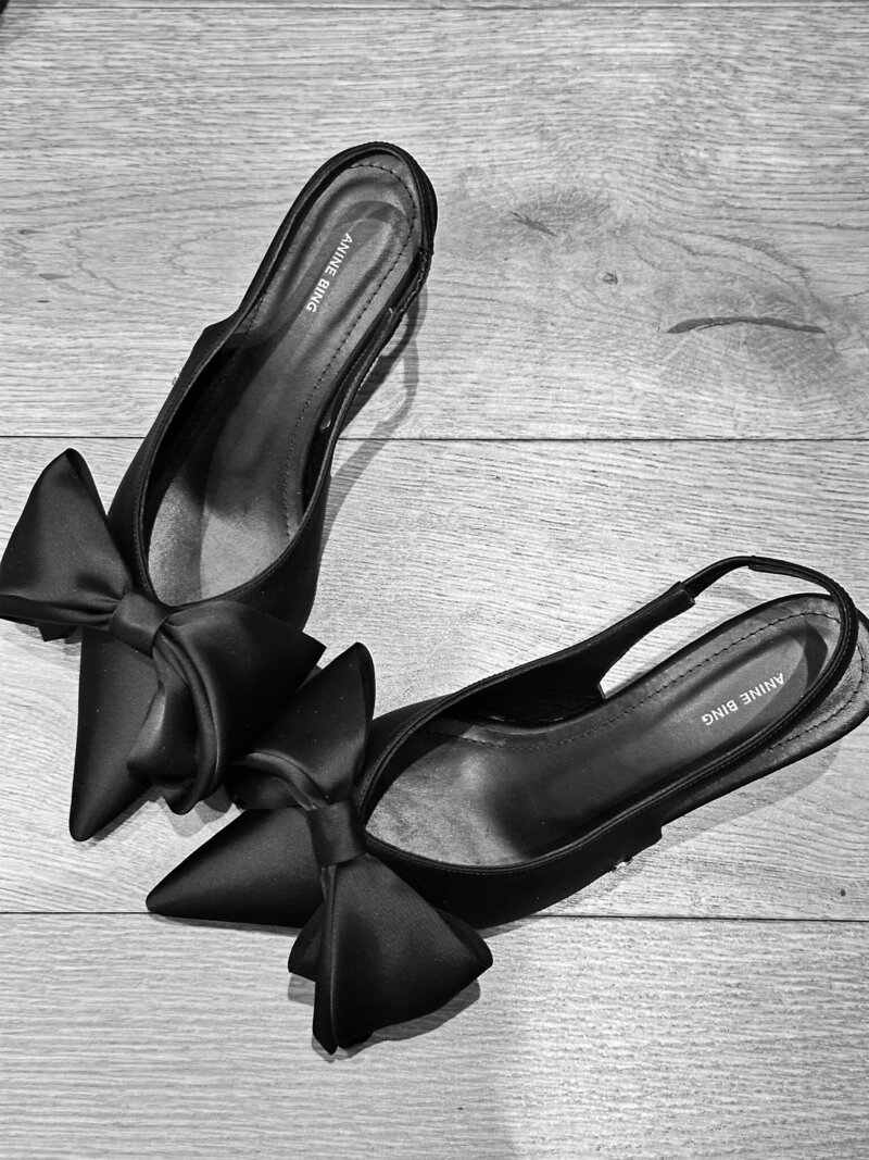 Photo of heels with Bows from Anine Bing - photo taken by AMALYN STYLE + SOCIAL 