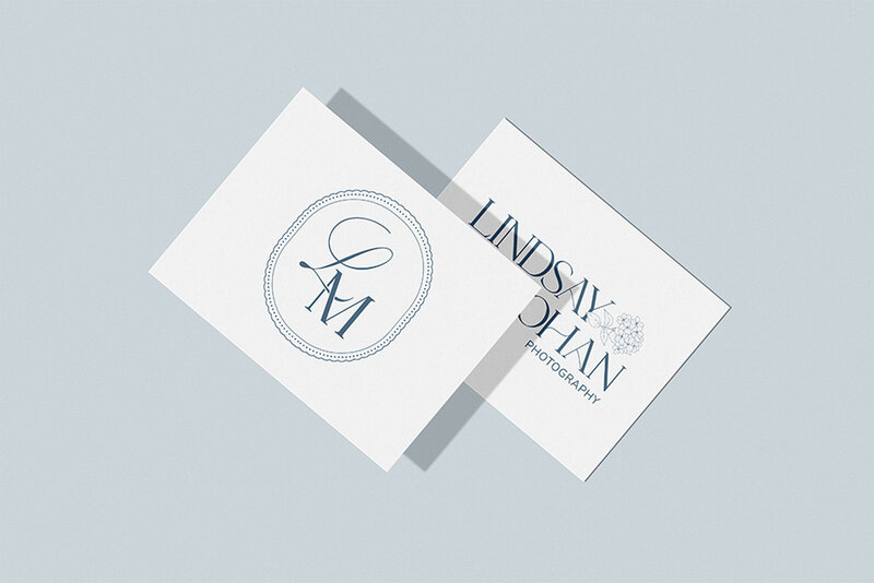 mockups of branding for photographers by Palme Design Co
