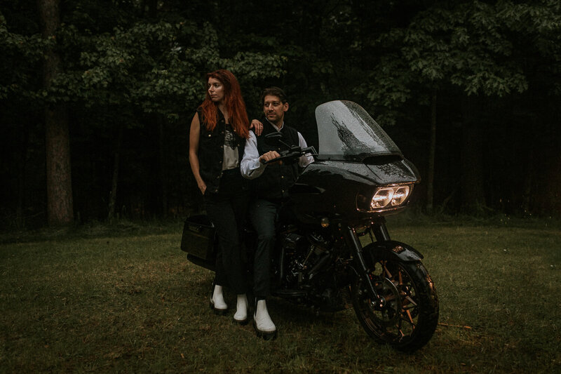 19_Eagle_River_Wisconsin_Lake_Cabin_Rainy_Engagement_Photos_Motorcycles_Harley_Davidson_James_ Stokes_Photograhy_WI.24