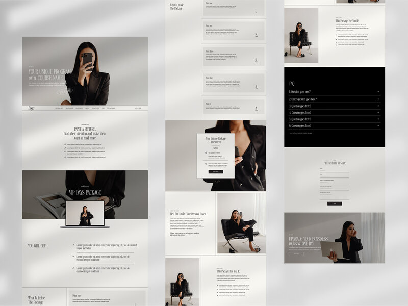 Showit template layout