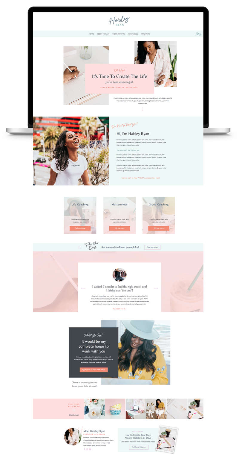 Affordable and easy to install premade Showit website template