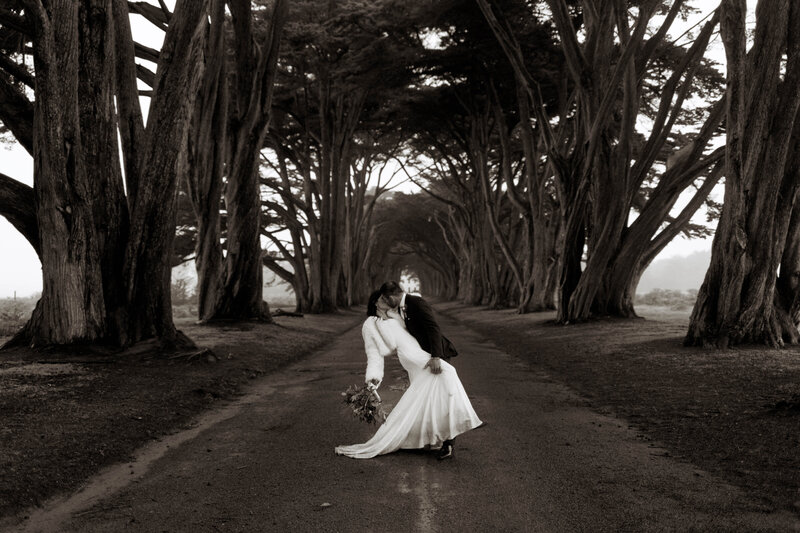 couple holding each other on mountain