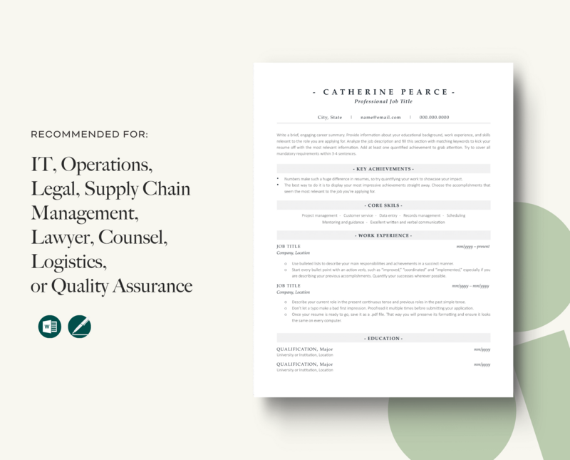 ATS-FRIENDLY RESUME + COVER LETTER