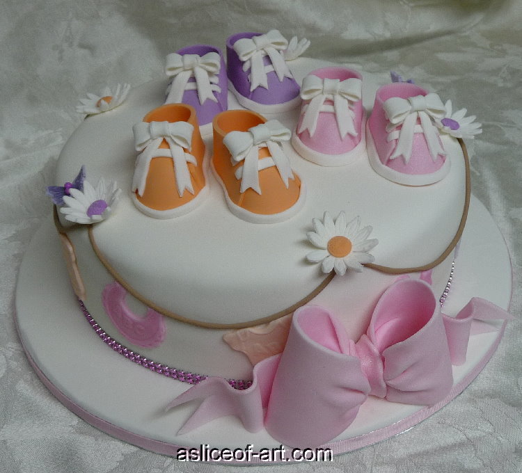 baby shower shoe cake