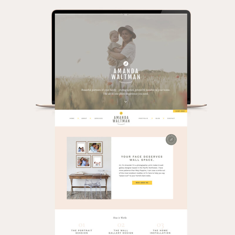 Custom-Showit-Website-Amanda-Waltman-Macbook-IG