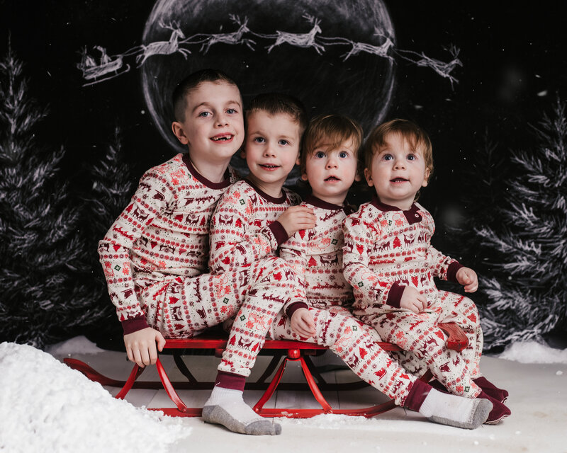 family holiday studio portrait