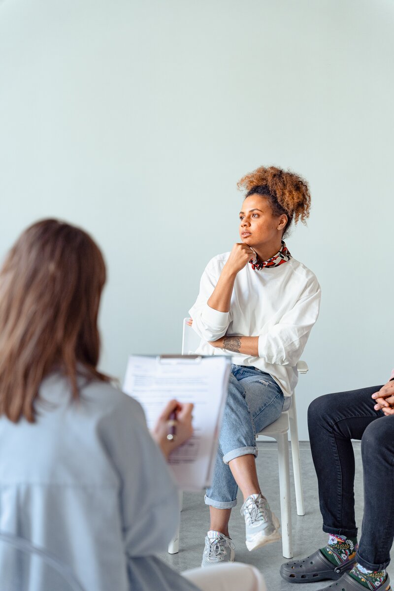 Therapist and client in session