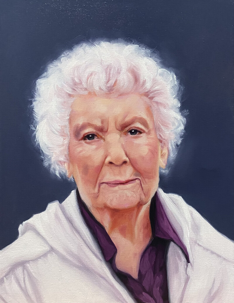 A Portrait of an elderly woman. 