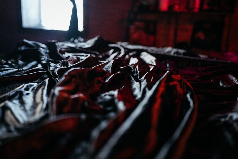 Edgy boudoir set in a Norfolk Boudoir studio