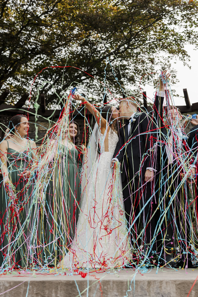 Family and wedding party photos on a Hudson Valley wedding day
