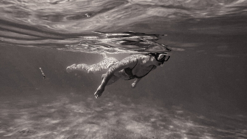 Underwater portrait photography on Culebrita, Puerto Rico.