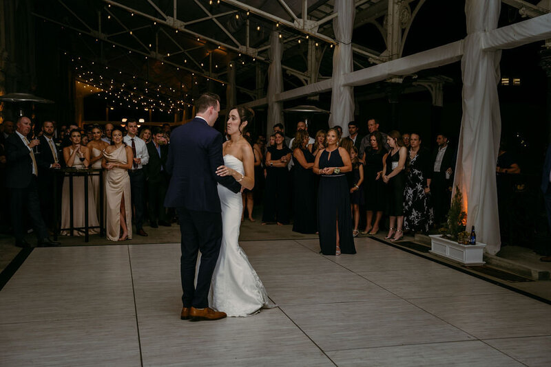 Bride and groom first dance at Union station in Nashville TN 