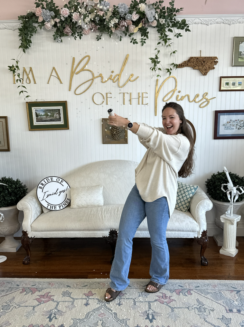 She said yes to her wedding dress