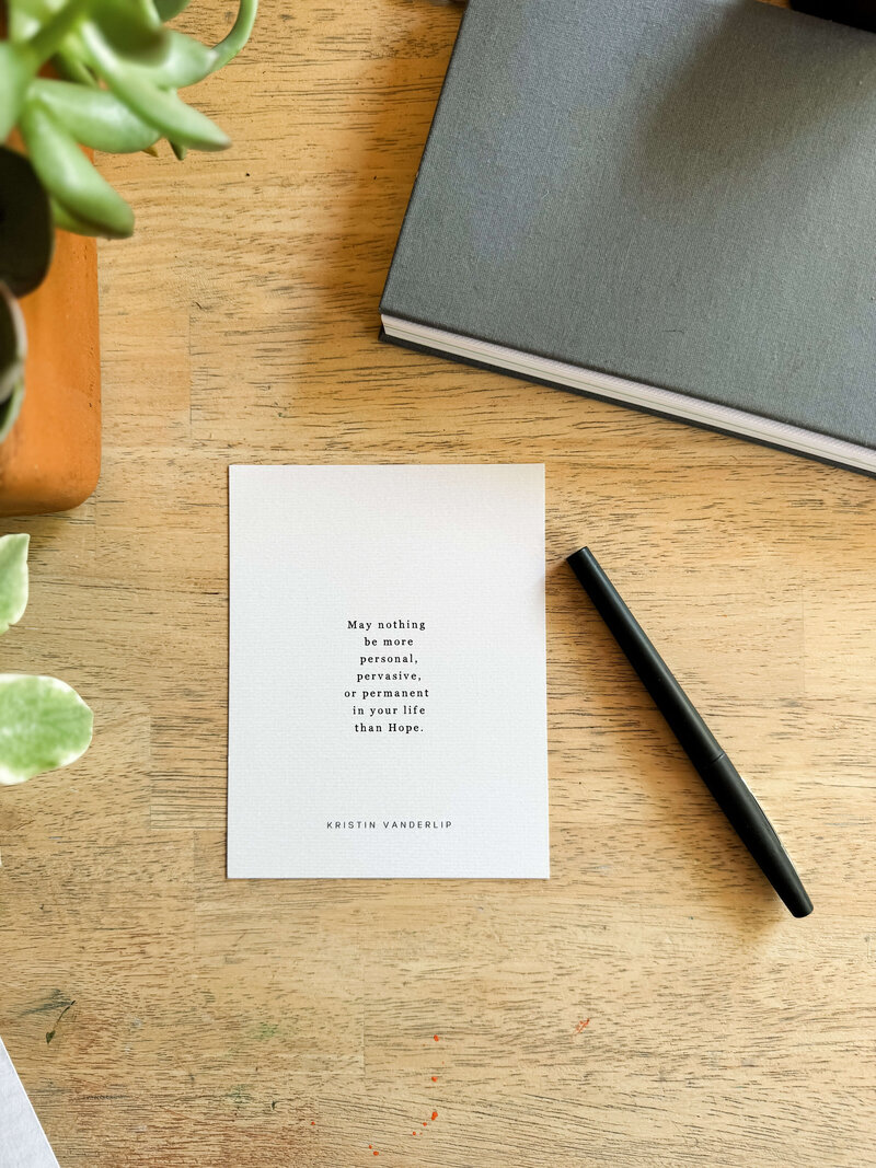 3Ps prose postcard desk
