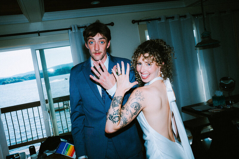 bride graduate hotel getting ready