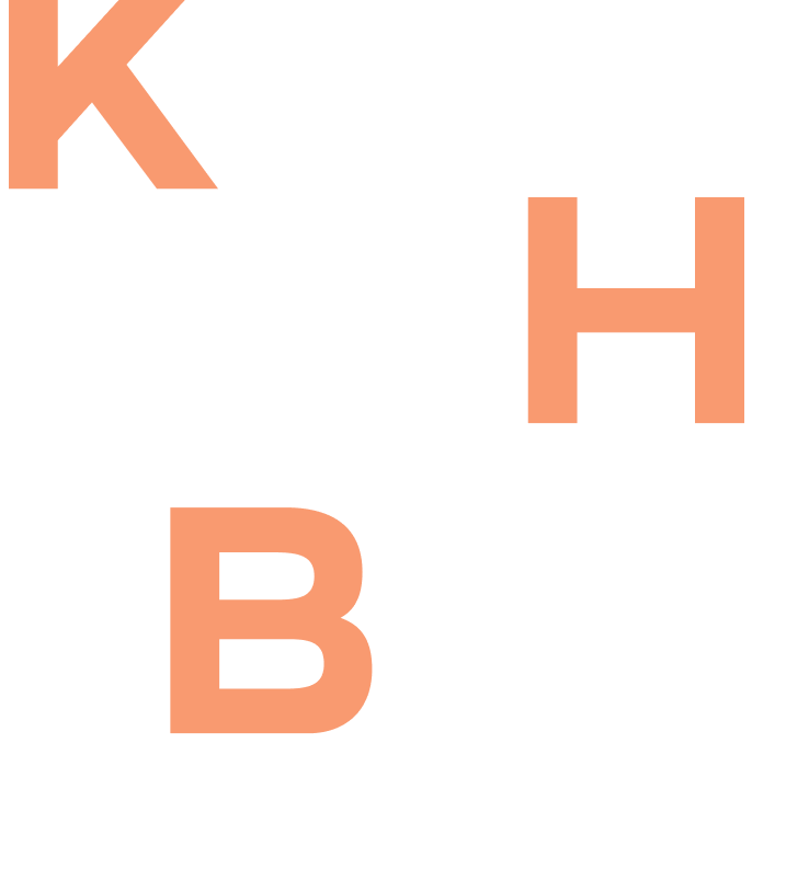 Orange KHB Letters Scattered