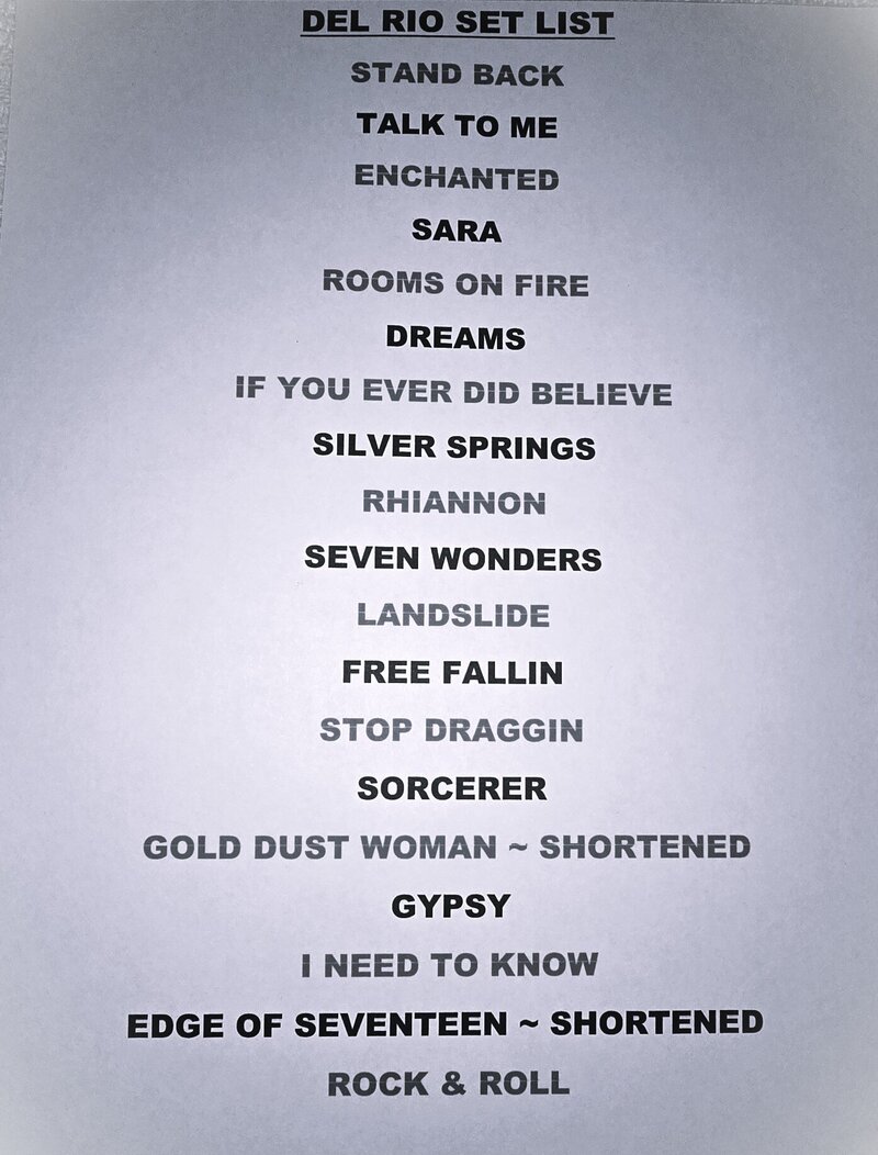 set list 1