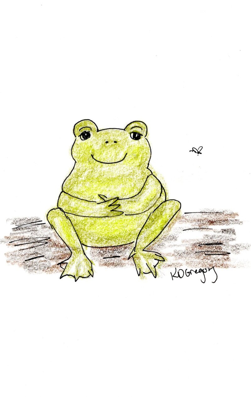 kd gregory whimsy - frog on a log