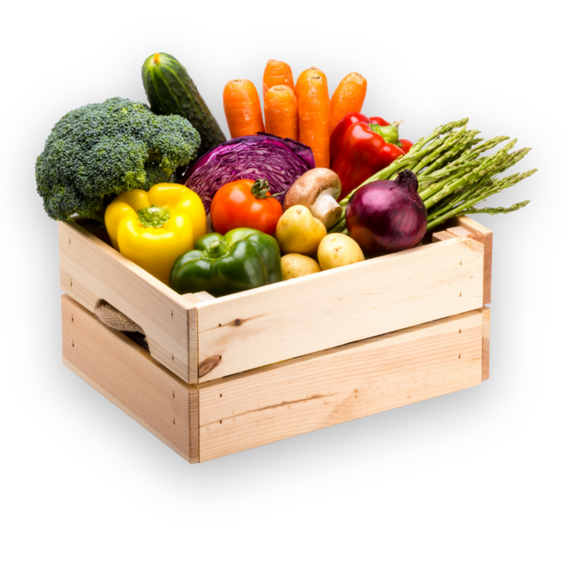 Box of fresh fruits and vegetables from Hartford, CT