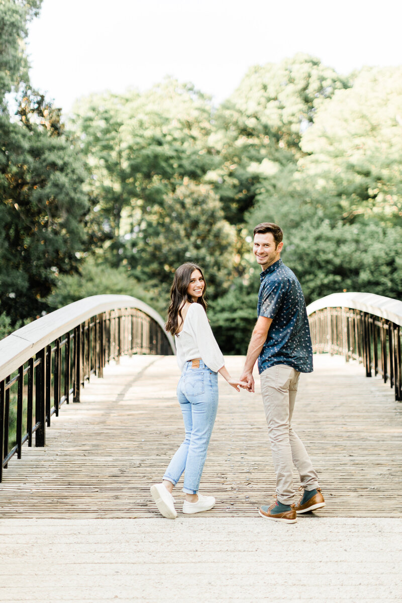 Engagement photos on a Bridge | Raleigh NC | The Axtells Photo and Film