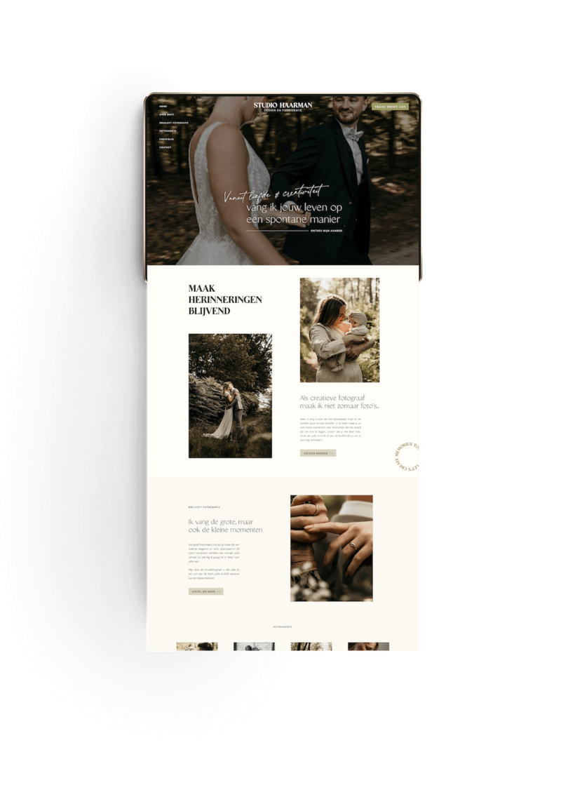 Showit website Studio Haarman