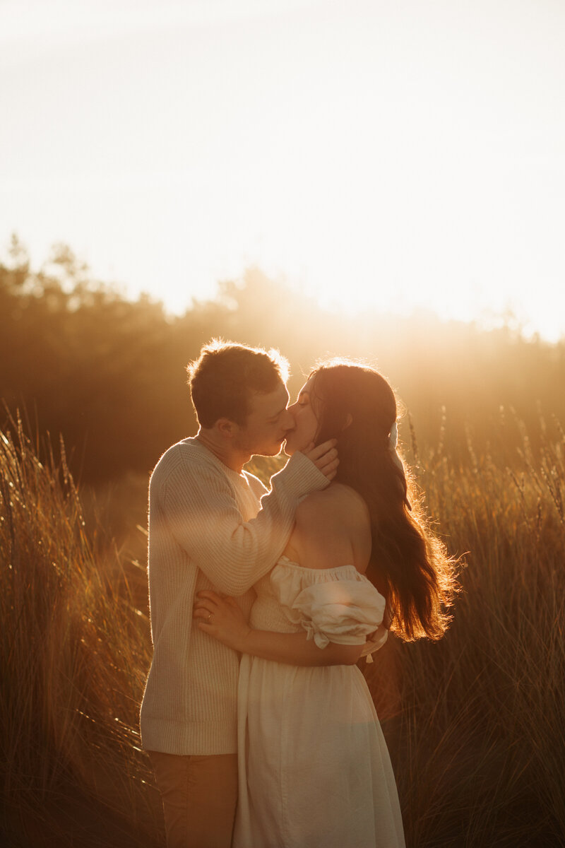 Couple photography at sunset in Christchurch
