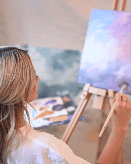 Creative Entrepreneur Mural Artist Your Artsy Friend Podcast Host Inspirational Speaker Colorful Acrylic Painter Cloud Art Enthusiast Art Educator Art Content Creator