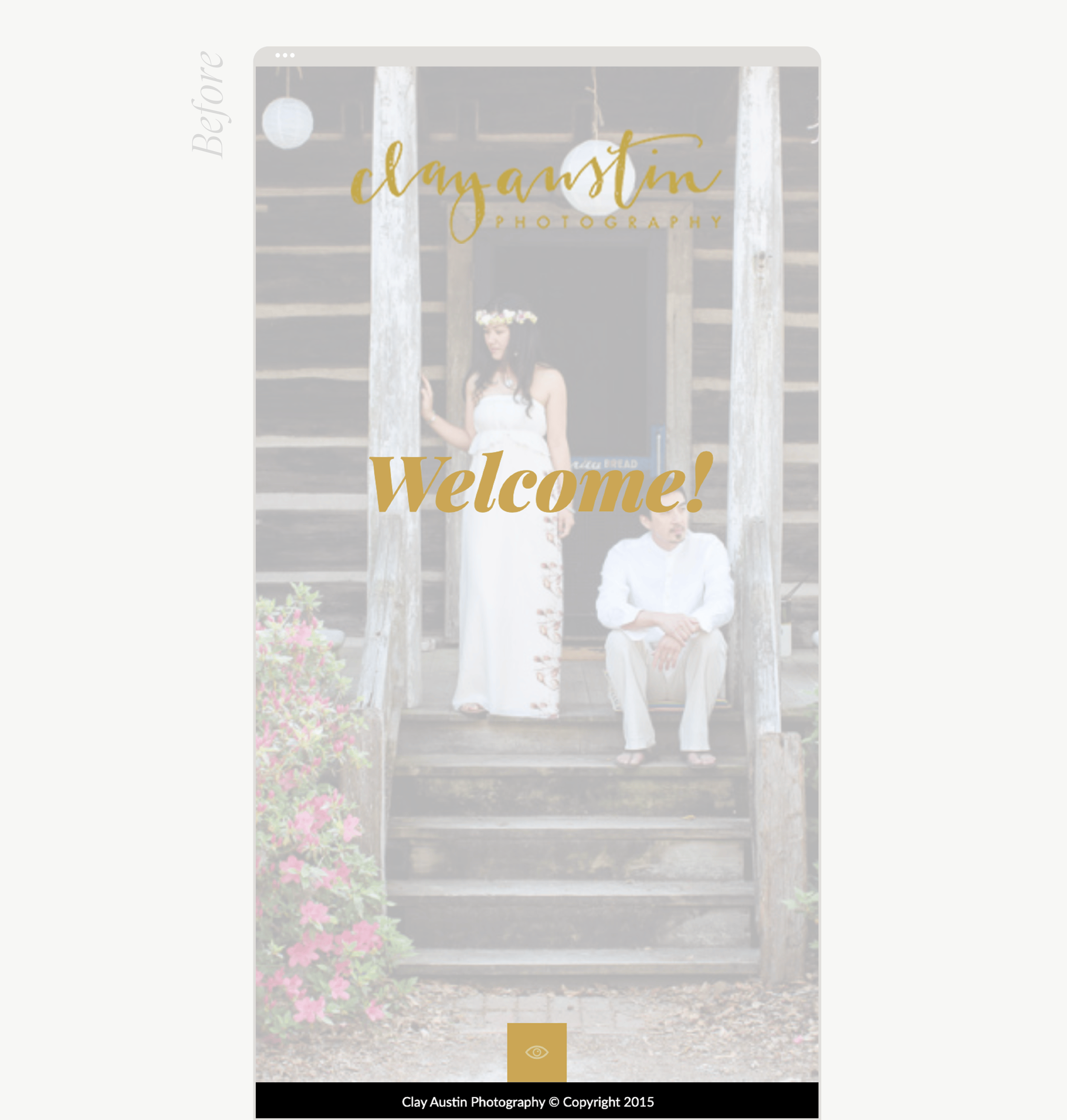 mockup of wedding professional website