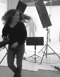 high end photographer in action