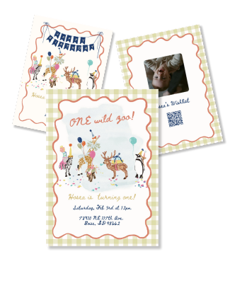 One Wild Zoo / Party Animal Invite! One Year Birthday Party Invites | Editable Template | Custom Name, Date, Details