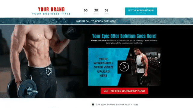 ClickFunnels Template for Fitness Instructor