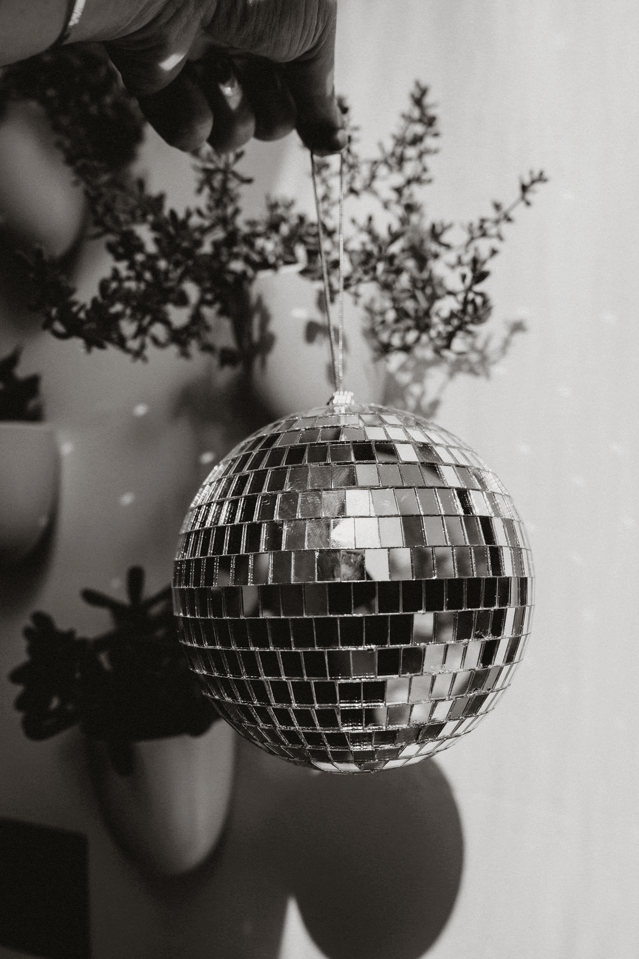 Twirling disco ball GIF in Breckenridge, Colorado.