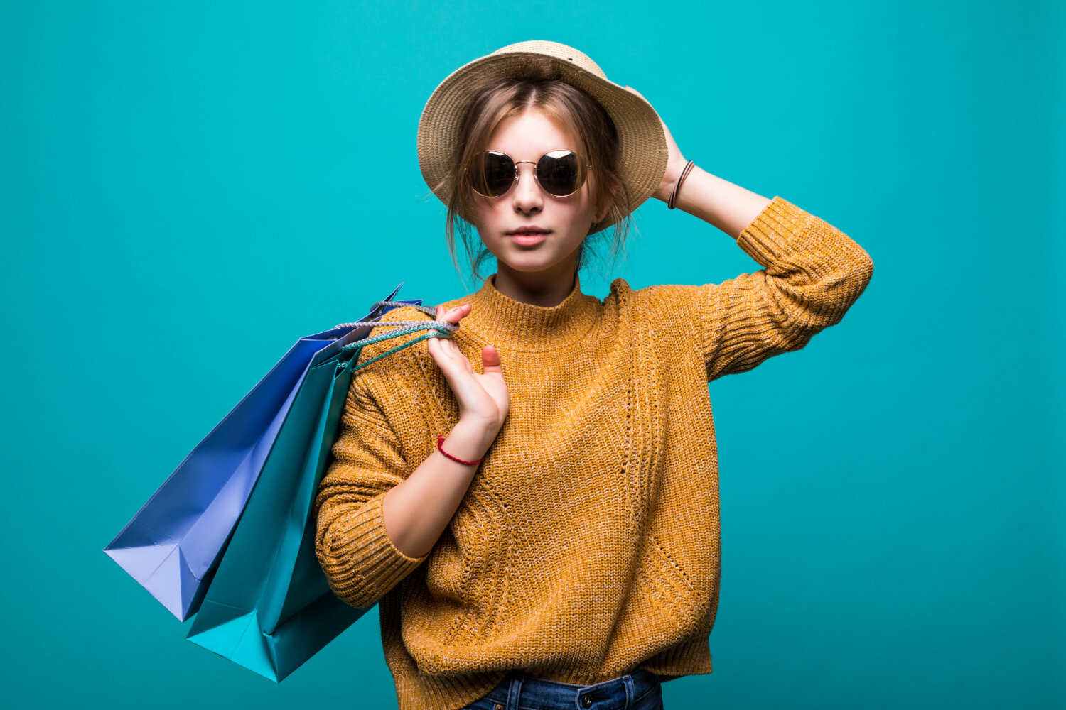 Woman with shopping bags