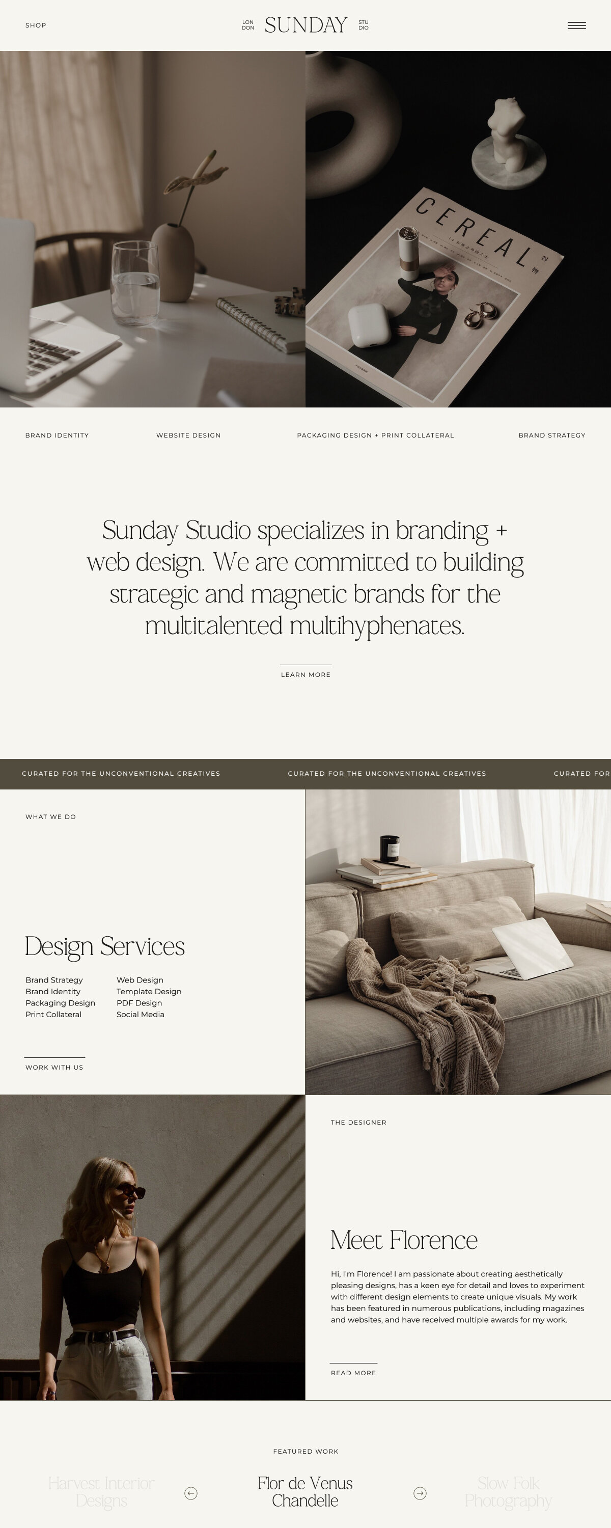 Sunday Showit Template