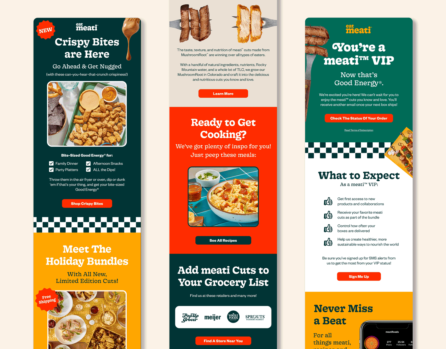Meati Email Marketing Retention Graphic Design